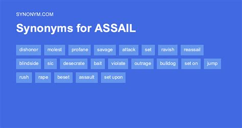another word for assail crossword.